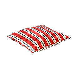 Lona Coussin 100% coton 50 cm Faro rouge - blanc cassé et bleu.