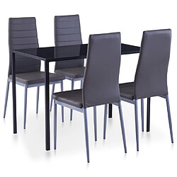 vidaXL Mobilier de salle à manger 5 pcs Gris