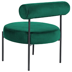 Beliani Fauteuil ALPHA Velours Vert émeraude pas cher