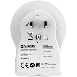 Acheter Adaptateur secteur skross europe vers usa sortie usb blanc