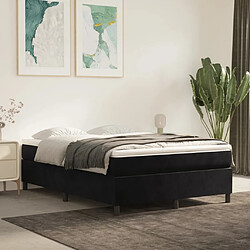 Maison Chic Lit Adulte - Lit simple Lit à sommier tapissier avec matelas moelleux - Meuble de Chambre - Noir 140x200 cm Velours -MN71510