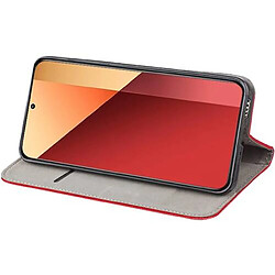 Avis Htdmobiles Housse etui portefeuille avec coque interieure en silicone pour Xiaomi Redmi Note 13 Pro 4G / Poco M6 Pro 4G + verre trempe - ROUGE MAGNET