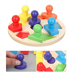 En bois de Tri et Empilage Jouets Forme Couleur Reconnaissance Blocs Correspondant Puzzle Motricité Fine Éducatifs Peschool Conseil D'apprentissage pas cher