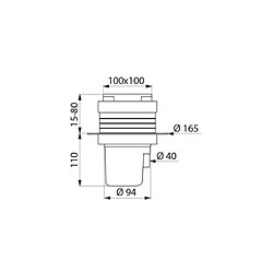 Acheter siphon de sol - 100 x 100 mm - hauteur réglable jusqu à 80 mm - grille inox - corps pvc - delabie 682001