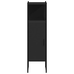 Maison Chic Armoire de salle de bain,Meuble de rangement,Meuble haut noir 33x33x120,5 cm bois d'ingénierie -GKD450073 pas cher