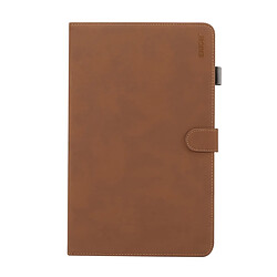 Wewoo Housse en cuir à rabat horizontal Retro Texture givrée pour Galaxy Tab A 10.5 T590 / T595, avec support et fonction sommeil / réveil (Marron)