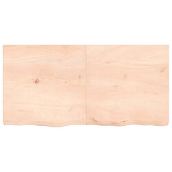 Avis vidaXL Étagère murale 120x60x(2-6) cm bois de chêne massif non traité