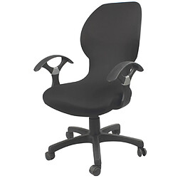 Housse de chaise d'ordinateur pivotante élastique Housse de chaise de bureau protège-siège darkgrey pas cher