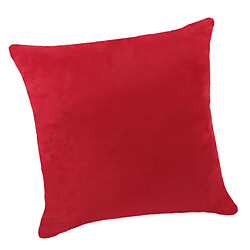 Acheter Couvre-oreiller en daim velours de couleur unie Throw Taie d'oreiller rouge-45x45cm