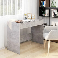 Maison Chic Bureau,Table de travail pour chambre Gris béton 101x50x76,5 cm Aggloméré -GKD58577