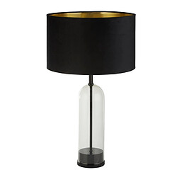 Searchlight Lampe de table, verre, noir, marbre, velours noir