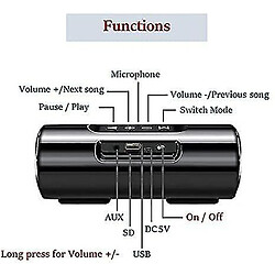 Acheter Universal Haut-parleur YH-Bluetooth, sans fil, 80 dB, subwoofer, portable, superbass, adapté aux smartphones, tablettes, ordinateurs (or)