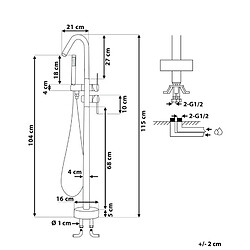 Avis Beliani Robinet de baignoire VICTORIA Blanc