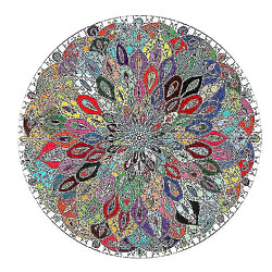 Universal Mandala coloré Mandala puzzle de forme unique