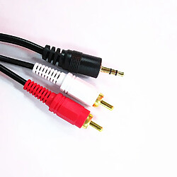 Câble Audio Jack 3.5 mm 2 Connecteurs RCA Stéréo Mâle Câble