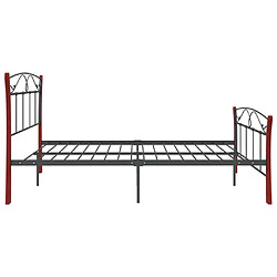 Acheter vidaXL Cadre de lit sans matelas noir métal 140x200 cm