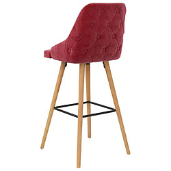 Acheter vidaXL Tabourets de bar lot de 2 rouge bordeaux velours