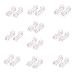 20 Pcs Fil Câble Cordon Clips Pince Mur Tidy Organisateur Titulaire Adhésif Clair