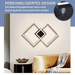 Autres Temps ZMH LED Plafonnier Living Room Noir/Blanc Square Hallway Light Modern 3000K Kitchen pas cher