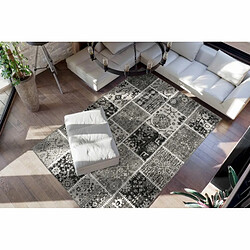 Paris Prix Tapis Patchwork à Poils Courts Ariya Gris 160 x 230 cm