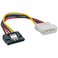 Câble adaptateur d'électricité SATA, InLine®, 1x 5,25"" fem. à 15pin SATA mâle