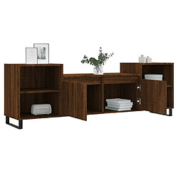 Avis vidaXL Meuble TV Chêne marron 160x35x55 cm Bois d'ingénierie