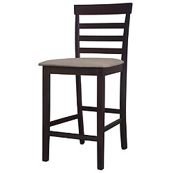 Avis vidaXL Tabourets de bar lot de 2 Marron Tissu