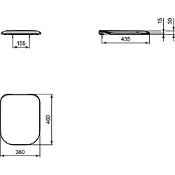 Ideal Standard - Abattant WC ultra-fin frein de chute blanc - Tonic II