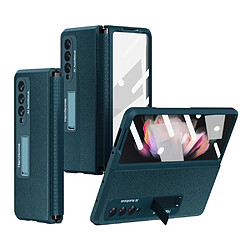 Coque en TPU + PU anti-chute avec béquille pour votre Samsung Galaxy Z Fold4 5G - vert