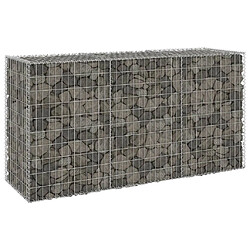 vidaXL Mur en gabion avec couvercles Acier galvanisé 200x60x100 cm