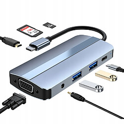 GUPBOO ADAPTATEUR THUNDERBOLT 3 HDMI 4K VGA SD TF USB C 3.1,JL2764