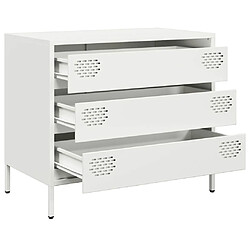 Avis vidaXL Buffet blanc 68x39x58,5 cm acier laminé à froid