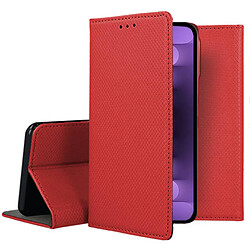 Htdmobiles Housse pour Apple iPhone 15 Pro - etui coque pochette portefeuille + film ecran - ROUGE MAGNET