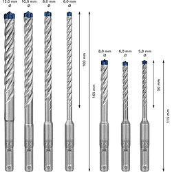 Coffret de forets Bosch Expert SDS 7X