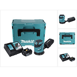 Makita DBO 180 RF1J Ponceuse excentrique sans fil, 18V + 1x Batterie 3,0Ah + Chargeur + Makpac