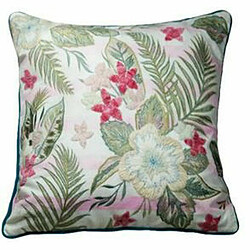 Housse de coussin DKD Home Decor 60 x 1 x 40 cm Rose Vert Tropical