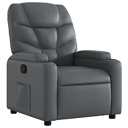 vidaXL Fauteuil inclinable Gris Similicuir