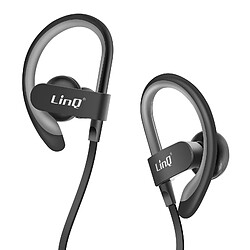 Écouteurs Bluetooth Sport Tour de cou LinQ Noir, Portée 40m