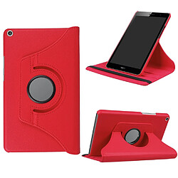 Etui en PU peau de litchis 360 degrés rotatif tablet rouge pour votre Huawei MediaPad T3 8.0