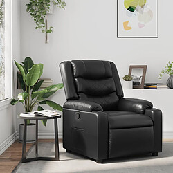 vidaXL Fauteuil inclinable Noir Similicuir