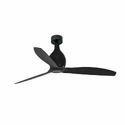 Faro Barcelona Ventilateur de plafond noir mat avec moteur CC intelligent - Télécommande incluse 