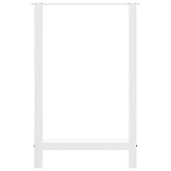 Acheter vidaXL Pieds de table basse blanc 2 pcs 60x(90-91) cm acier