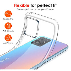 Htdmobiles Coque pour Vivo Y55 5G / Y75 5G - housse etui silicone gel fine + film ecran - TRANSPARENT TPU