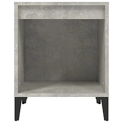 Maison Chic Table de chevet,Table de nuit,Table d'appoint pour salon Gris béton 40x35x50 cm -MN39041 pas cher