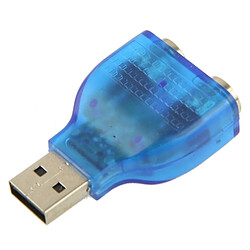 Wewoo Pour souris / clavier Adaptateur USB mâle vers PS / 2