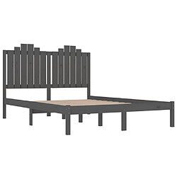 Acheter Maison Chic Lit adulte - Lit simple Cadre de lit,Structure du lit Contemporain Gris Bois de pin massif 120x200 cm -MN38134