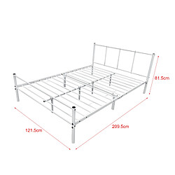 Avis Cadre de Lit Simple avec Matelas Laos 120 x 200 cm Blanc Mat [en.casa] [neu.haus]