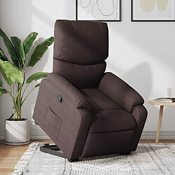 Maison Chic Fauteuil Relax pour salon, Fauteuil inclinable marron foncé tissu -GKD15464