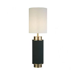 Searchlight Lampe de table Flask Plastique,tissu,acier doux blanc,laiton antique,vert 1 ampoule 49cm