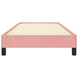 Acheter vidaXL Cadre de lit sans matelas rose 90x190 cm velours